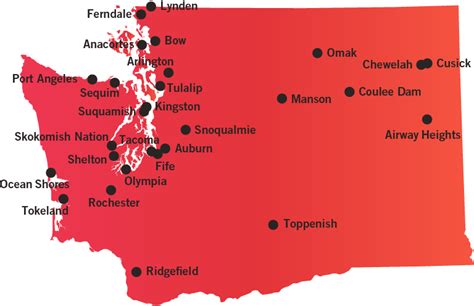 map of casinos in washington state - map of washington casinos